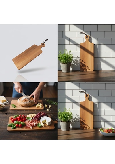 Akasya Kesme Ve Sunum Tahtası Antibakteriel Yıkanabilir Doğrama Tahtası Dikdörtgen 32x11cm Yıkanabilir Akasya Pe Diğer