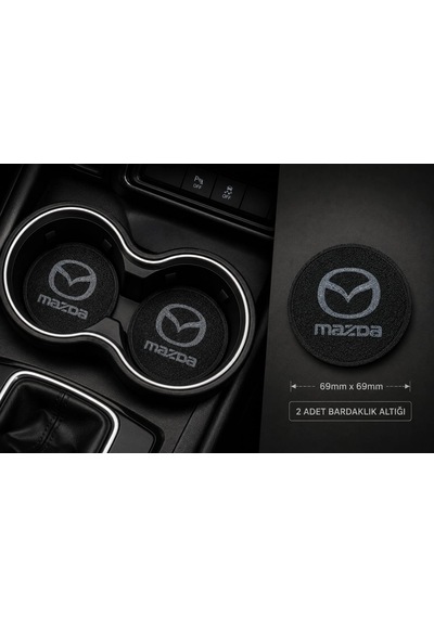 Mazda Araç Bardaklık Altlığı , Mazda Şişe Ve Bardak Altlığı, Mazda Logolu Oto Bardaklık Altlığı