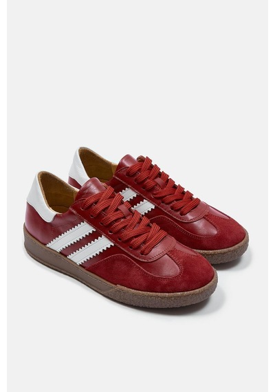Sasha Kırmızı Hakiki Deri Kadın Sneaker Kırmızı