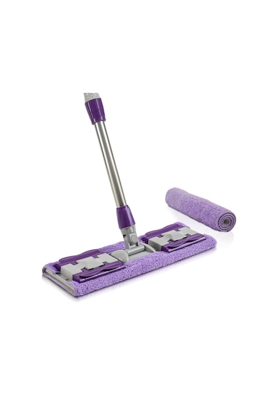 Yedek Mikrofiber Bezli Mandallı Mop, Sıkıştırmalı, Uzayabilir Teleskopik Saplı, 360 Derece Döne Asorti