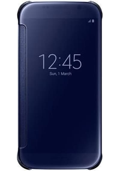Galaxy S6 İle Uyumlu Clear View Cover Siyah Ef-zg920bbegww