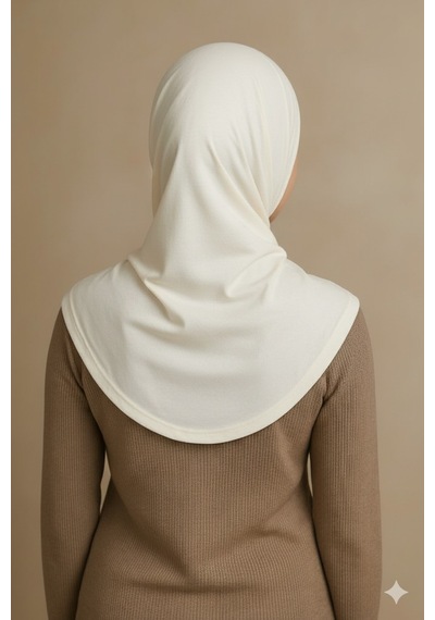 Sonbaharmoda Rahat Ve Şık İki Parça Viskon Likralı Tesettür Hijab Bone İçlik Günlük Kullanım Ve Namaz İçin Ekru