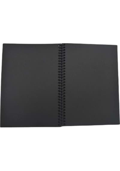 Gürmat Siyah Yapraklı Defter A5 40 Yaprak Spiralli Siyah