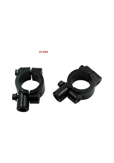 Motosiklet Bisiklet Atv Üniversal Gidon Ayna Kelepçesi 10mm Siyah