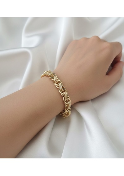 Xuping Kalın Zincirli Kuyumcu Serisi Gold Premium Bileklik