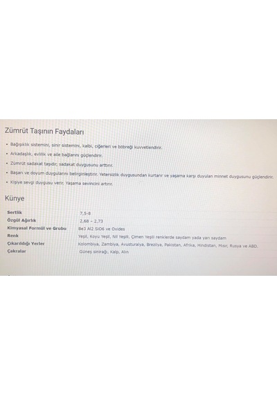 Faset Kesim Doğal Zümrüt Taşı 9,5 Karat