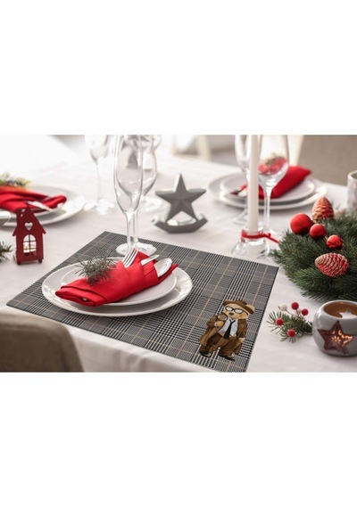 Teddies Kumaş Amerikan Servis 4'lü Set 35x50cm Keten Kumaş, Ulusl. Yıkama Ve Solmama Sertifikası Çok Renkli