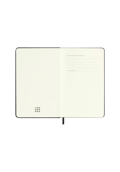 Moleskine 12 Ay Haftalık Yatay Ajanda Cep Boy 9x14 Cm Sert Kapak Siyah Siyah