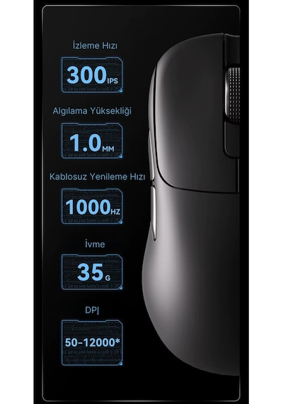 Aj179p Mc 3 Modlu 1000hz 12.000 Dpı Manyetik Şarj Istasyonlu Paw3311 Optik Sensör Gaming Mouse Diğer