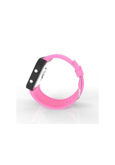 Cool Watch Saat - Siyah Led Kasa - Pembe Kayış Unisex