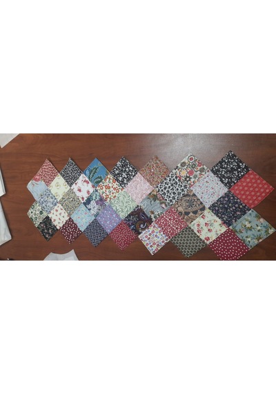 El İşi Patchwork Kırk Yama Runner Çok Renkli