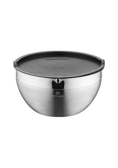 Emsan Storm Kapaklı Derin Saklama Kabı Çelik 18 Cm Inox