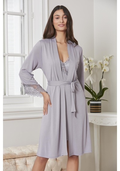 Pierre Cardin Penye Gecelik Sabahlık Pijama Takım Şort Takım 6'lı Gelin Çeyiz Seti - 5040 001