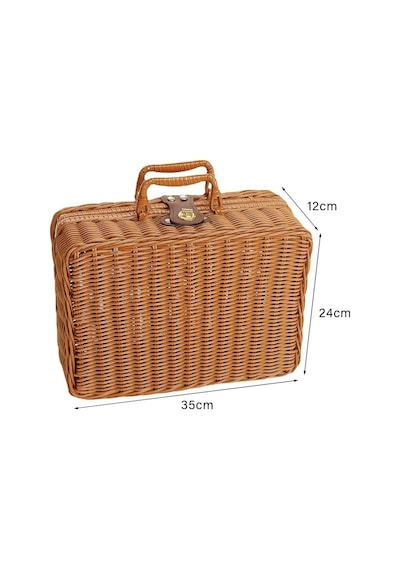 İmitasyon Rattan Bavul Rattan Depolama Rattan Piknik Sepet Depolama Sepetleri Kapaklar Diğer