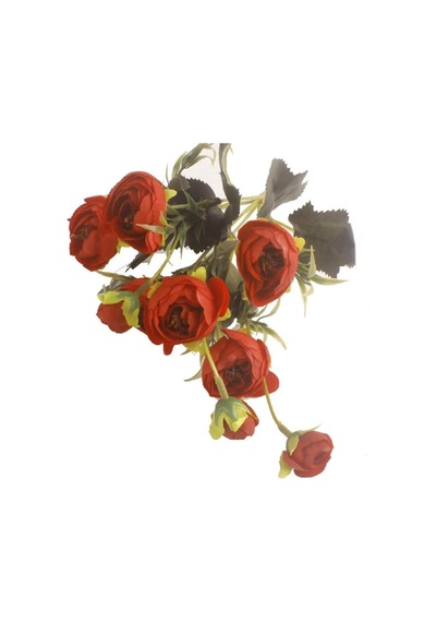 Çiçek Gül 6'li Demet Sarı-kırmızı 37 Cm Çok Renkli