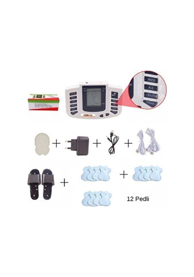 Tam Set Tens Cihazı Ve Terlik, Kablolar Ve Elektro Pedlerle Konforlu Kullanım