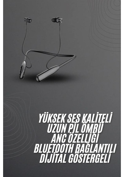 100 Saat Bluetooth Kulaklık Dijital Göstergeli Anc Özelliği Kablolu 1