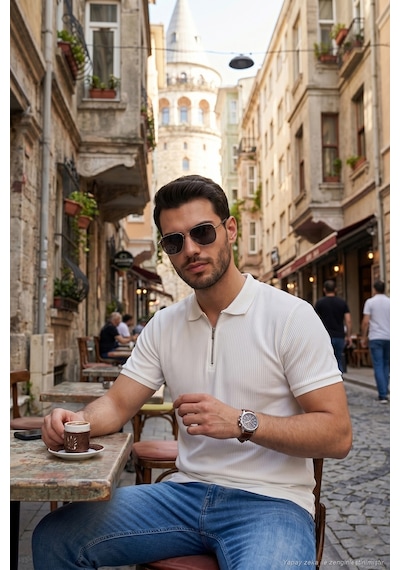 Buratti Erkek Polo Yaka T Shirt 5902738 Ekru Ekru