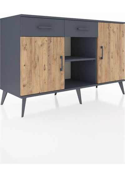 Hyperion Konsol 3 Raflı 2 Çekmeceli 3 Kapaklı 132x44x83 Antrasit-çam/antrasit Çam/antrasit Hyperion Konsol 3 Raflı 2 Çekmeceli 3 Kapaklı 132x44x83 Antrasit-çam/antrasit Çam/antrasit