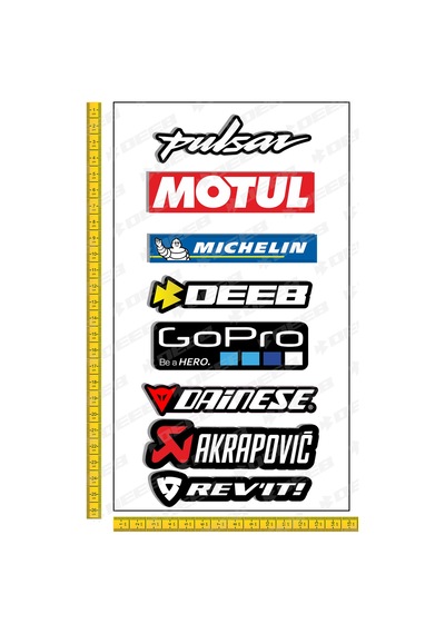 deeb Pulsar Motorcu Sticker Seti