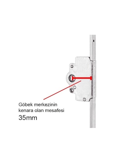 Aletçantam Pvc Pimapen Geniş Göbek İspanyolet Kapı Kilidi 180 cm