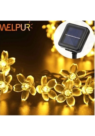 Solar Çiçekli Dekoratif 30 Led Bahçe Lambası - 24242410230sa