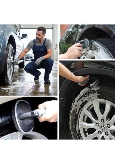 Buffer Çok Amaçlı Araç Temizlik Fırçası Oto İç Ve Dış Yüzeyler, Koltuk, Halı, Torpido Ve Jant İçin Ergonomik Temizlik