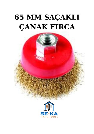 Saçaklı Çanak Tel Fırça 65 Mm Spiral Taşlama Uyumlu Pas Boya Temizleme Metal Fırça