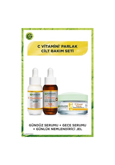 Garnier Süper Aydınlatıcı Serum 30 ML + Gece Serumu 30 ML + Günlük Nemlendirici Krem 50 ML