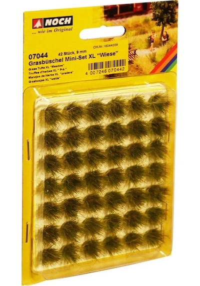 Noch 7044 Çayır Öbekleri, Yeşil-kahve Tonları, Mini Set Xl, 42 Adet, 9 Mm Diorama Malzemesi-59281
