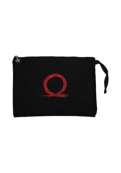God Of War Ragnarok Red Omega Siyah Clutch Cüzdan / El Çantası Siyah