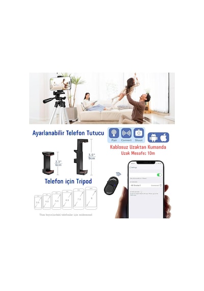 Telefon Tripodu 33-110cm Katlanabilir Tripod Telefon Tutucu, 360 Döner Başlık, Bluetooth Kumandalı Selfie Çubuğu, İos/android Uyumlu, Kamera Ve Gopro İle Kullanılabilir Belirtilmemiş Telefon Tripodu 33-110cm Katlanabilir Tripod Telefon Tutucu, 360 Döner Başlık, Bluetooth Kumandalı Selfie Çubuğu, İos/android Uyumlu, Kamera Ve Gopro İle Kullanılabilir Belirtilmemiş