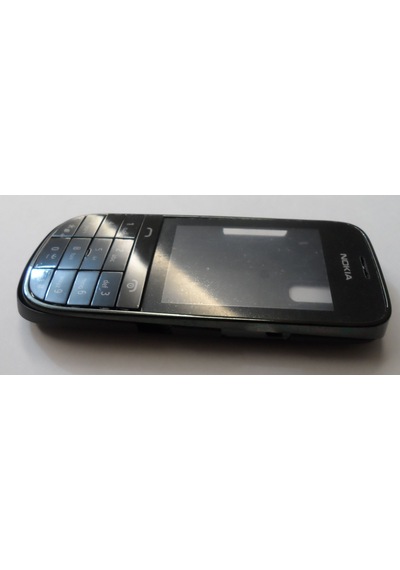 Nokia Asha 202 Kapak Siyah + Tuş Takımı Arka Kapak Ön Kapak