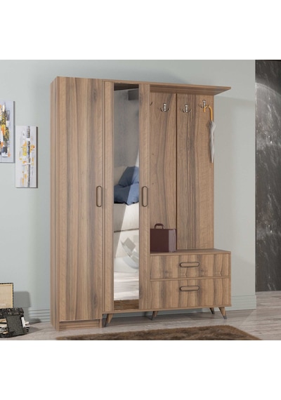 Abre Vm-34342 Dore Ceviz Vestiyer Portmanto Ayakkabılık Diğer