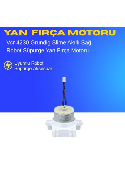 Vcr 4230 Grundig Slime Akıllı Robot Süpürge Sağ Yan Fırça Motoru Aksesuarları Yedek Parça
