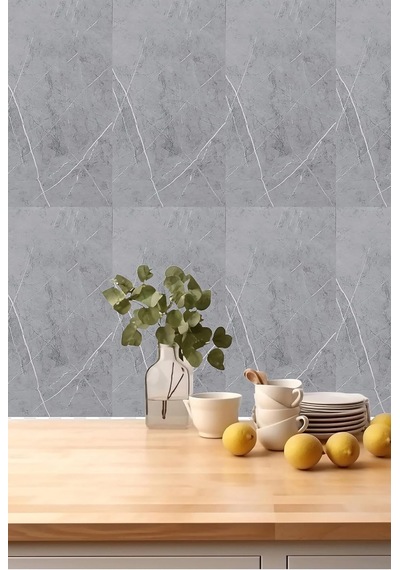 Panel Mermer Desen, 60x30 Cm, 5 Adet Gri