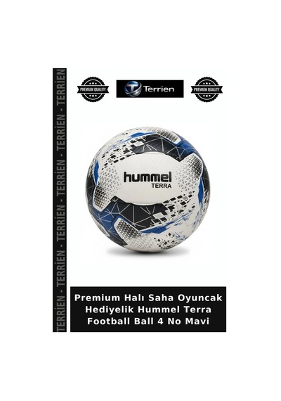 Premium Halı Saha Oyuncak Hediyelik Hummel Terra Football Ball 4 No Mavi