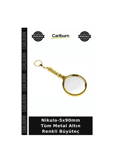 Nikula-5x90mm Tüm Metal Altın Renkli Büyüteç Farklı Alternatif Okuma Aracı Optik Lensli