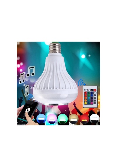 Paddsun Led Rgb Renkli Işık E27 Bluetooth Kontrollü Akıllı Müzik Ses Hoparlör Lambaları