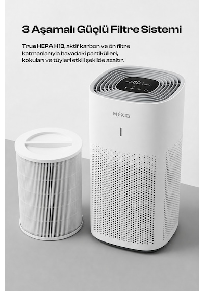 Hava Temizleme Cihazı – Hepa Filtreli, Ultra Sessiz Çalışma Modu 10dB, Wi-Fi Mobile Uygulama Destekli ve H13 Çok Katmanlı Filtreleme