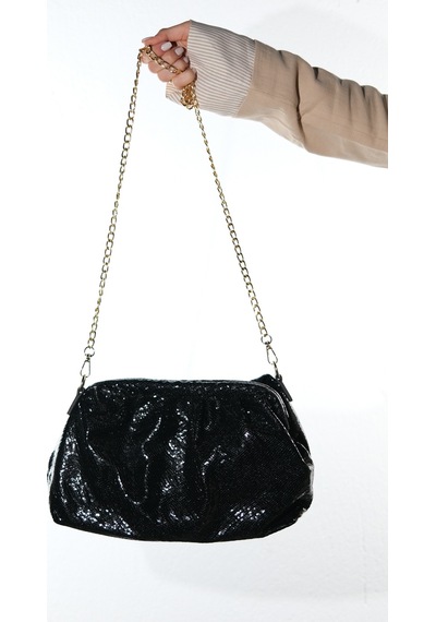 Luvishoes Uvera Siyah Desenli Kadın Clutch Çanta Siyah