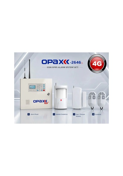 Opax-2646-4g Kablolu Ve Kablosuz Gprs/gsm/4g Alarm Paneli