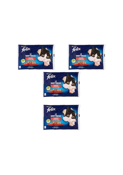 Felix Multipack Sığır ve Tavuk Etli Yetişkin Yaş Kedi Maması 4'lü 4 x 85 G