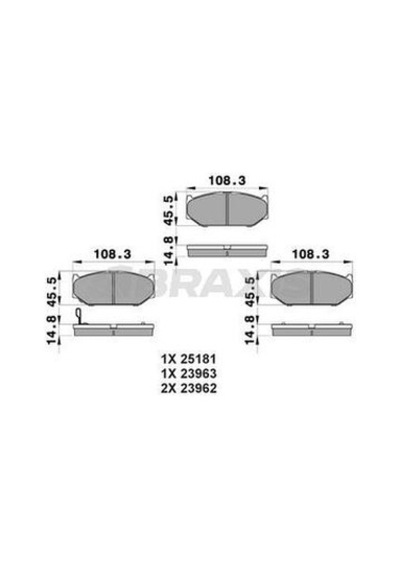 Braxis Ab0206 Ön Fren Balatatası Suzuki Swift Iıı 06- 5581057k01