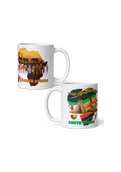 Güney Afrika Kupa Bardak 2 Adet Seyahat Hatıra South Africa Mug