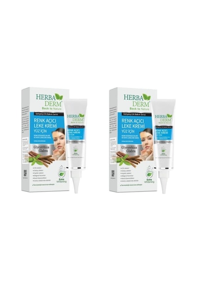 Herbaderm Yüz İçin Renk Açıcı Nemlendirici Leke Kremi 2 x 55 ML
