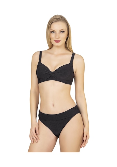 Endeep Kadın Toparlayıcı Bağlama Detaylı Siyah Bikini Takımı Siyah