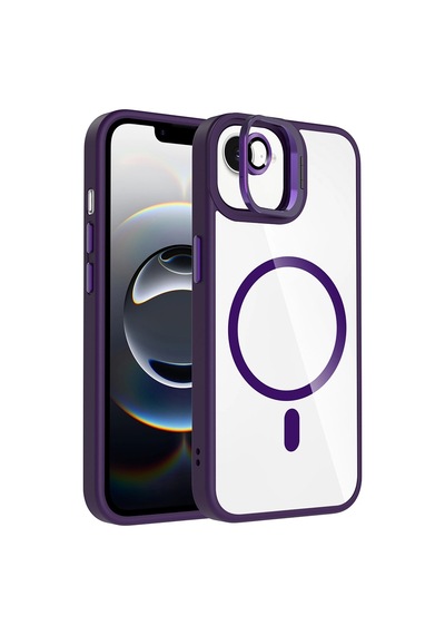Apple Uyumlu iPhone 16e Kılıf Standlı Ve Kamera Lens li M-safe Şarj Özellikli Zore Etro Kapak Çok Renkli
