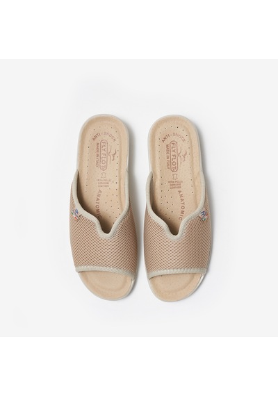 6009 Beige Terlik Kadın 83 429 Fe Fly Flot Cloth Beige Bej