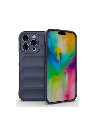 Apple iPhone Uyumlu 16 Pro Max Kılıf Kamera Korumalı Esnek Silikon Parmak Şeritli Pazarplus Koyu Yeşil